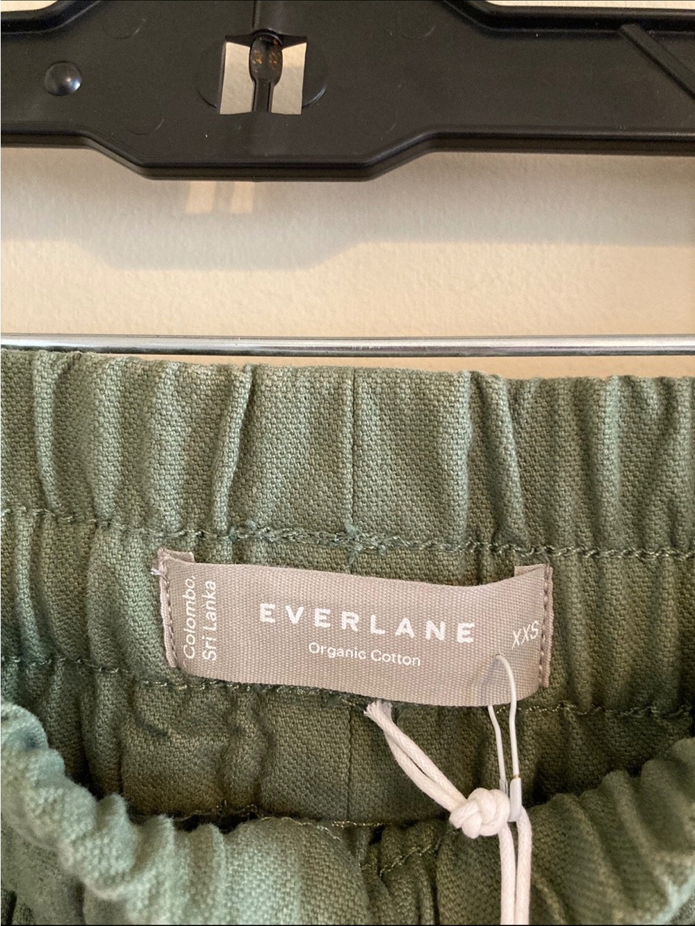 Everlane Women's High raise Organic Cotton Army Green Pants - Picture 4 of 6